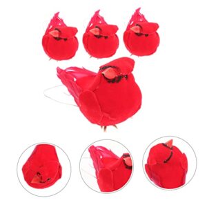 HOMSFOU 20 pcs Wedding Lifelike Decoration Mini on for Scene Small Home Ornament Gardens Fake Garden Fairy Decor Foams Indoor Simulation Foam Ornaments Red Love Outdoor Decorative