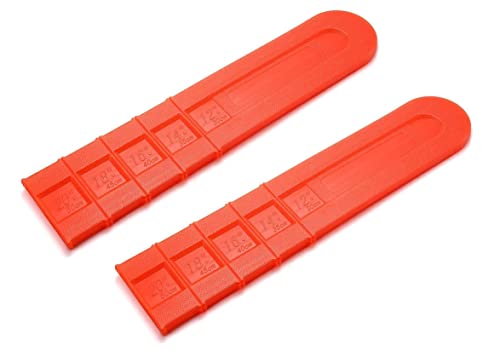 WYZBEN 2 Pc Scabbard 12" 14" 16" 18" 20" Inch Chainsaw Bar Protective Cover Safety Guard for Garden Saw Accessories Tool Red