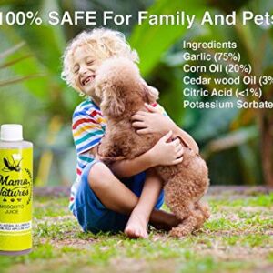 Mama Nature's Mosquito Juice - Outdoor Mosquito Repellent - Mosquito Control Treatment Spray For Yard - Natural Non Toxic Spray For Backyard, Patio, Plants, Garden - Garlic Repellent, Mosquitos, Ticks