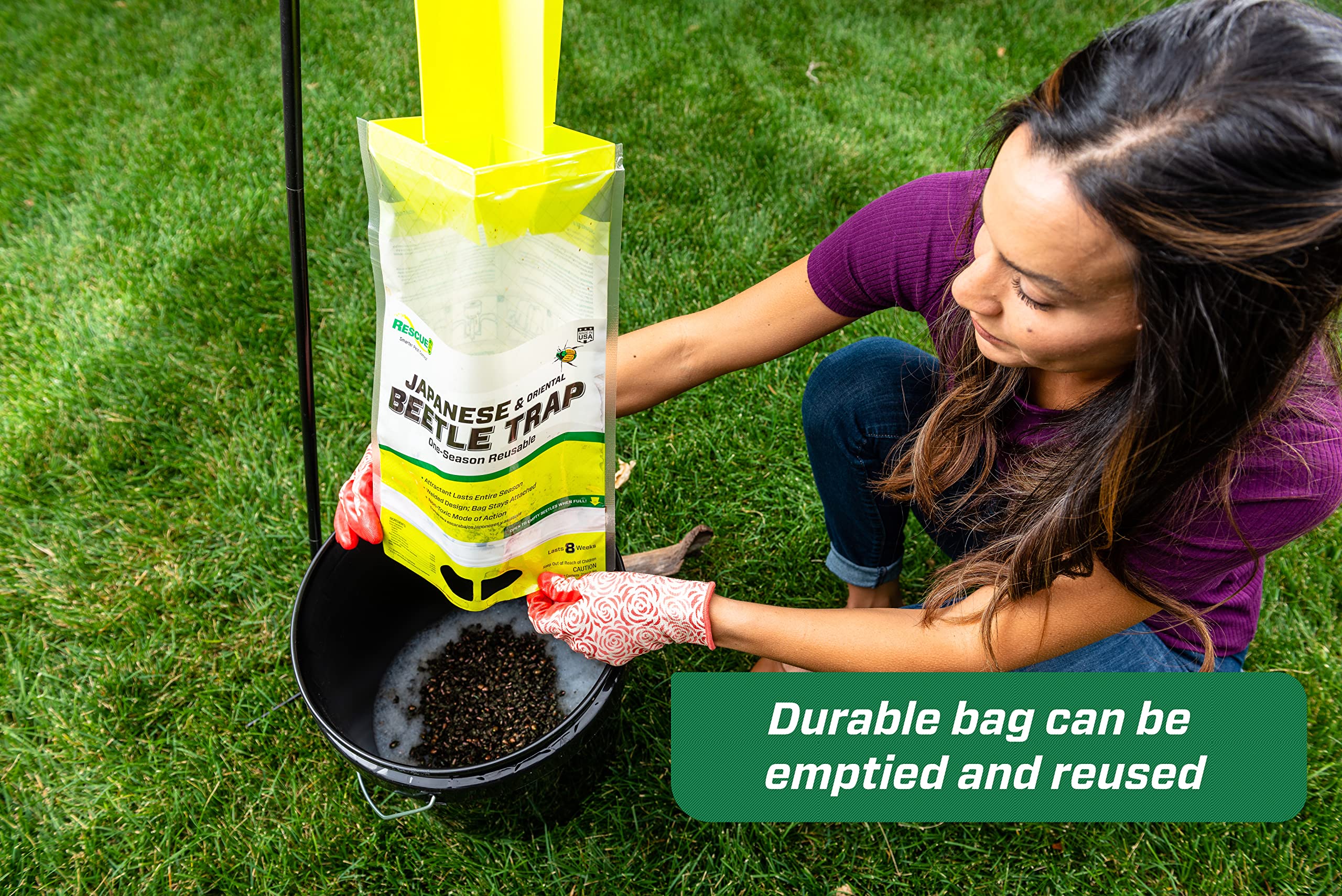 RESCUE! Japanese Beetle Trap – Reusable Bag