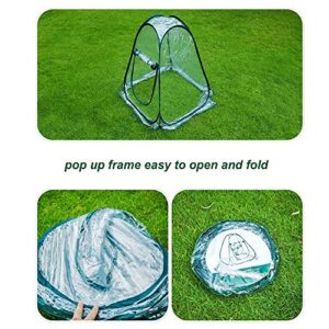 porayhut Pop Up Greenhouse Cover Flower House Mini Gardening Plant Flower Sunshine Room Room,Backyard PVC Greenhouse Cover for Cold Frost Protector Gardening Plants