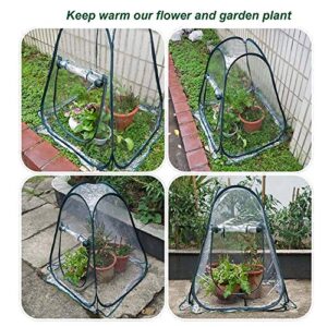 porayhut Pop Up Greenhouse Cover Flower House Mini Gardening Plant Flower Sunshine Room Room,Backyard PVC Greenhouse Cover for Cold Frost Protector Gardening Plants