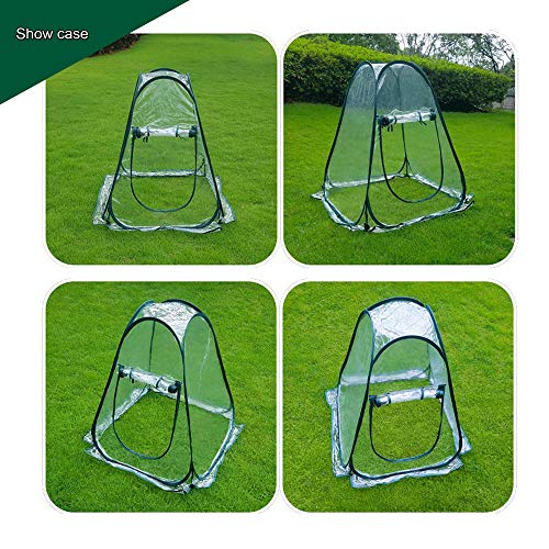 porayhut Pop Up Greenhouse Cover Flower House Mini Gardening Plant Flower Sunshine Room Room,Backyard PVC Greenhouse Cover for Cold Frost Protector Gardening Plants