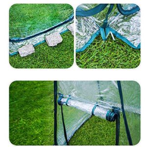 porayhut Pop Up Greenhouse Cover Flower House Mini Gardening Plant Flower Sunshine Room Room,Backyard PVC Greenhouse Cover for Cold Frost Protector Gardening Plants