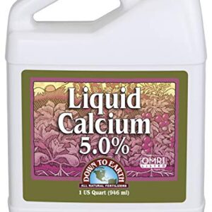 Down to Earth Liquid Calcium Fertilizer Organic Water Soluble 5%, 1 Quart