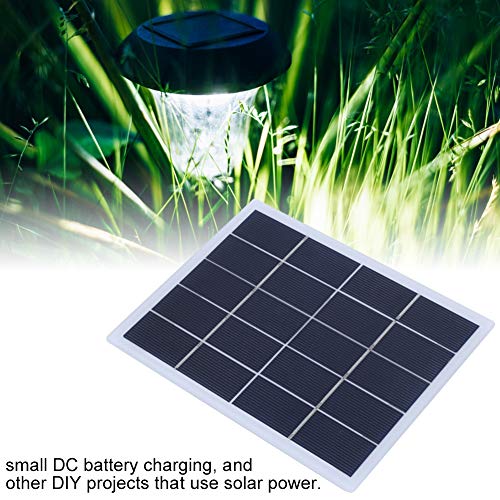 Solar Panel, 3W 5V Polycrystalline Silicon Solar Panel DC Output Charger Battery Outdoor Garden Light