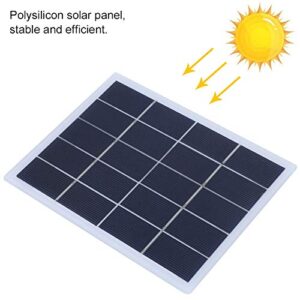 Solar Panel, 3W 5V Polycrystalline Silicon Solar Panel DC Output Charger Battery Outdoor Garden Light