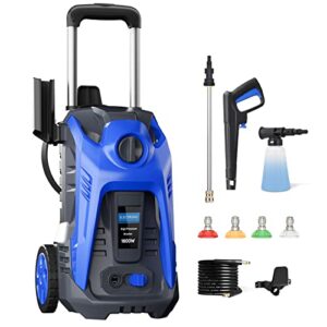 YANICHA Electric Power Washers - 3500 PSI 2.6 GPM Pressure Washer Electric Powered Car Washer with 4 Nozzles Foam Cannon, Clean Cars, Garden, Patio