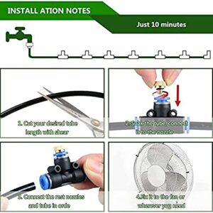 Trampoline Misting System, Garden Mister System, Outdoor Parasol Misting, DIY Greenhouse Misting System, for Patio, Garden, Lawn, Greenhouse,6m,Tranquillity69