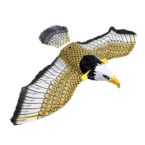 fenteer luminous hanging falcons flyin bird scare kite w/music,natural enemy pest deterrent scarecrow