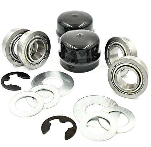 HD Switch Front Wheel Rim Bushing to Bearing Conversion Kit Replacement for AYP Husqvarna Craftsman Murray, Poulan Garden Tractor Mowers w/All Hardware