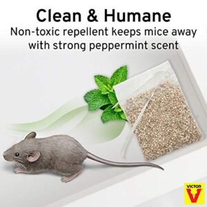 Victor M805 Scent-Away Natural Rodent Repeller – Peppermint Oil Mouse and Rat Repellent – 5 High-Strength Rodent Repelling Sachets Included