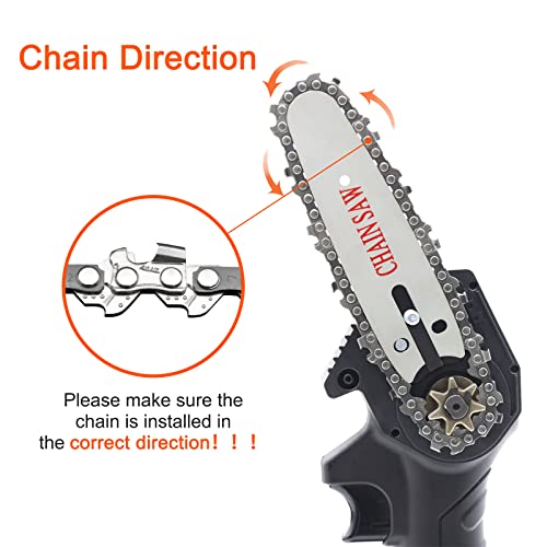 O-CONN Mini Chainsaw Chain, 4-Inch 1/4" Replacement Guide Saw Chain for 4 inch Mini Cordless Electric Portable Battery Powered Handheld Chainsaw (4pcs)