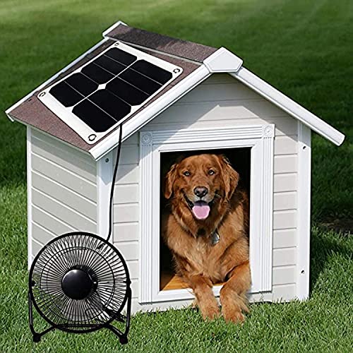 GOODSOZ 10W Solar Panel Fan Outdoor for Home Chicken House RV Car Gazebo Ventilation System