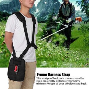 Fdit Trimmer Harness Strap Adjustable Padded Strap Comfort Strap Double Shoulder Garden Brush Cutter Lawn Mower Belt