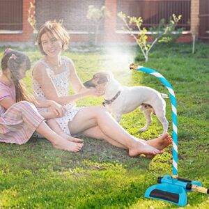 drncurn misters for outside patio, portable misting cooling system with three spary nozzles, stand flexible&adjustable mister for outdoor patio cooling pool bbq kids water playing