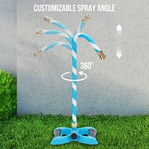 DRNCURN Misters for Outside Patio, Portable Misting Cooling System with Three Spary Nozzles, Stand Flexible&Adjustable Mister for Outdoor Patio Cooling Pool BBQ Kids Water Playing