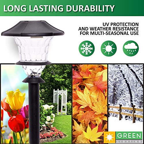 GreenLighting Low Voltage Landscape Lights, (8 Pack- 6 Stake Lights, 2 Flood Spotlights, & Transformer) LED, Landscaping Lighting, Yard Lights, Pathway, Outdoor Walkways & Path, Garden, Deck, Black