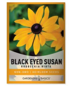 black eyed susan seeds for planting – rudbeckia hirta flower seeds for cut flower gardens beautiful yellow and black flowers to grow in your garden by gardeners basics
