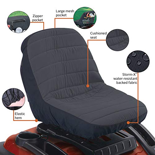 Classic Accessories Deluxe Riding Lawn Mower Seat Cover, Medium