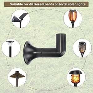 20Pcs Plastic Solar Torch Lights Outdoor Accessories, EsLuker.ly Replacement ABS Plastic Wall Bracket& Wall Mounting Base for Solar Torch Garden Lights Christmas Pathway Markers (Wall Connector+Base)