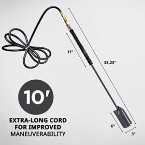 Ivation 500,00 BTU Propane Torch, Heavy Duty Weed Burner, Extra Long 10’ Hose, Adjustable Flame Control & Flint Ignitor, Outdoor Weed Killer for Weeds, Snow Melting, Roofing, Roads & More