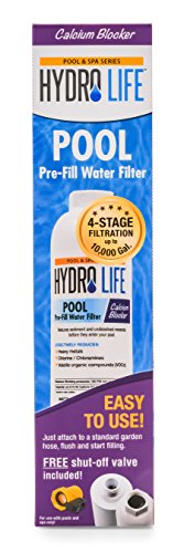 Hydro Life 52804 Pool Pre-Fill Water Filter with Calcium Blocker, White