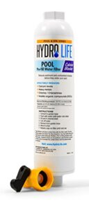 hydro life 52804 pool pre-fill water filter with calcium blocker, white