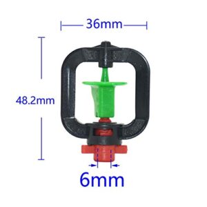 Xiaochen Lawn Irrigation Garden Watering 10Pcs 360-degree Suspended Anti-drip Spray Nozzle, Rotating Refraction Nozzle with Barbed Threaded Connector (Color : J)