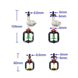 Xiaochen Lawn Irrigation Garden Watering 10Pcs 360-degree Suspended Anti-drip Spray Nozzle, Rotating Refraction Nozzle with Barbed Threaded Connector (Color : J)