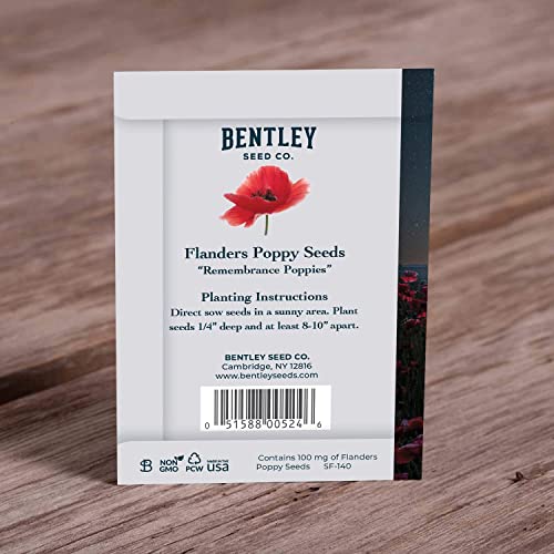 Bentley Seed Co. Remembrance - The Ones Who Love Us Never Really Leave Us - Seed Favor Packets - Gardening Gifts - Poppy Seeds for Planting - Garden or Indoor Plant Flowers - Growing Plants in Memory