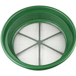 SE 13 1/4 Inch Stackable Classifier Gold Prospecting Pan - 1/8 Inch Stainless Steel Mesh Sifting Pan, Green