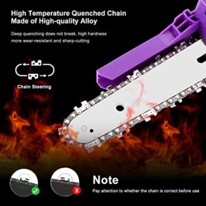 Brushless Mini Chainsaw, 6-Inch Coldless Chainsaw Battery Powered Chainsaw, Small Chainsaw with Security Lock, One- Hand Handheld Electric Chainsaw for Tree Trimming and Branch Pruning Wood Cutting