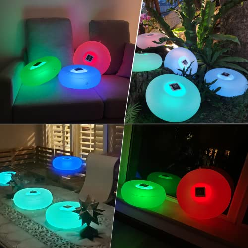 Floating Pool Lights,15" Solar Pool Glow Lights Ball IP68 Waterproof, Light up Pool Lights That Float with Remote,Hangable Color Changing LED Night Light for Pond,Pool,Garden-1Pc