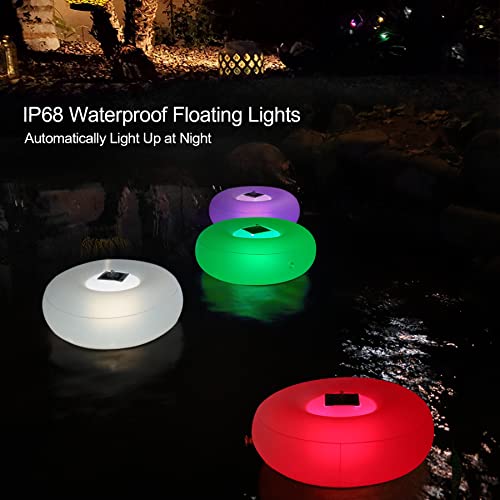 Floating Pool Lights,15" Solar Pool Glow Lights Ball IP68 Waterproof, Light up Pool Lights That Float with Remote,Hangable Color Changing LED Night Light for Pond,Pool,Garden-1Pc