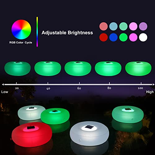 Floating Pool Lights,15" Solar Pool Glow Lights Ball IP68 Waterproof, Light up Pool Lights That Float with Remote,Hangable Color Changing LED Night Light for Pond,Pool,Garden-1Pc