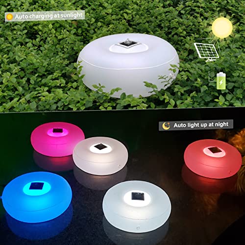 Floating Pool Lights,15" Solar Pool Glow Lights Ball IP68 Waterproof, Light up Pool Lights That Float with Remote,Hangable Color Changing LED Night Light for Pond,Pool,Garden-1Pc