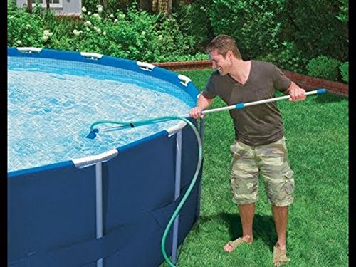 PoolSupplyTown Pool Spa Jet Vacuum Cleaner w/ Brush, Ideal for Frame Above Ground/Inflatable Pools, Spa, Hot Tub, Pond, Fountain Vacuuming, No Electric Power Needed, Use Water Pressure From Garden Hose to Vacuum (Use with A Telescopic Pool Pole, Not Inclu