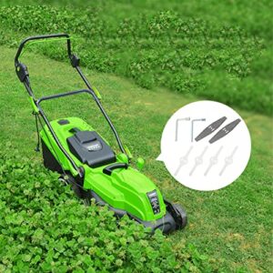 YARNOW 12pcs Lawn Mowers Trimming Home Trimmer Blade Garden Outdoor Cutting Replacement Accessories Machines Cutter Lawnmower Weeding Mower Grass Blades Electric Lawn Mower