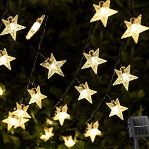 Darknessbreak Solar Christmas Lights Outdoor Star Lights String,35ft 50 LED Twinkle Fairy Solar String Lights Waterproof for Patio,Garden,Backyard,Lawn,Christmas Tree,Porch Decor.