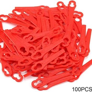 Chuancheng 100Pcs Plastic Cutter Blades Replacement for Stihl PolyCut 2-2 Garden Lawn Mower Trimmer Blades 4008 007 1000 Grass Cutter Tool (100)