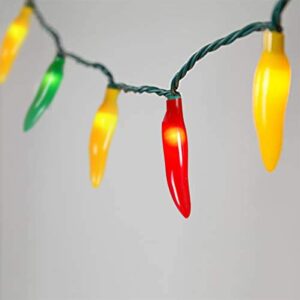 chili pepper string lights, 13.6 feet red green and yellow chili pepper string lights with 35 lights, connectable pepper lights for indoor outdoor garden kitchen party mexican fiesta decoration
