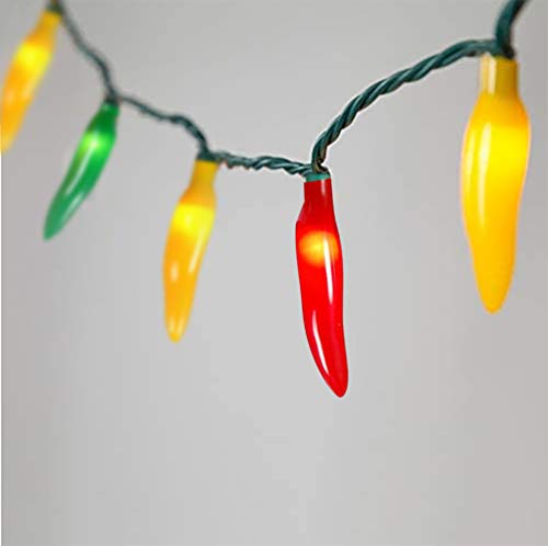 Chili Pepper String Lights, 13.6 Feet Red Green and Yellow Chili Pepper String Lights with 35 Lights, Connectable Pepper Lights for Indoor Outdoor Garden Kitchen Party mexican Fiesta Decoration