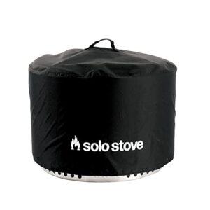 solo stove yukon shelter protective fire pit cover for round fire pits waterproof cover great fire pit accessories for camping and outdoors, black