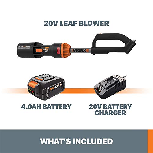 WORX 20V LEAFJET Cordless Leaf Blower with Power Share Brushless Motor - WG543 (Battery & Charger Included)