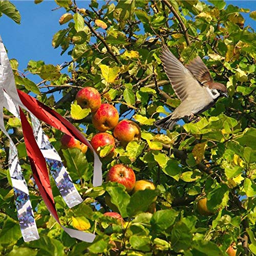 HICI Bird Reflective Tape Bird Repellent Scare Tape Scare Ribbon Red Bird Deterrent 325FTx1