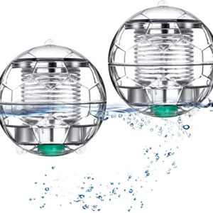 Linkax Solar Floating Pool Lights, Floating Pool Lights for Swimming Pool, Color Changing Waterproof LED Solar Pool Lights, Pool Accessories for Pool Pond Fountain Tub Garden Party Home Decor (2Pack)