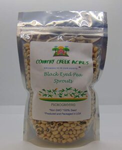 black eyed pea sprouting seed, non gmo – 14oz – country creek brand – black eyed peas sprouts, garden planting, cooking, soup, emergency food storage, vegetable gardening, juicing, cover crop