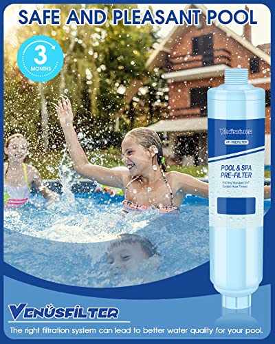 Garden Hose Filter for Filling Hot Tub, Pool, Spa, Greatly Reduces Sediment, Chlorine, Heavy Metals and Odors, Standard 3/4" Garden Hose Thread (1 pack)