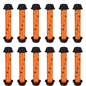 qualirey 12 pcs sticky fly trap fly stick indoor outdoor long lasting adhesive fly catcher with hanging hook for wasps gnats bugs insects moths fruit flies mosquitoes spiders fleas